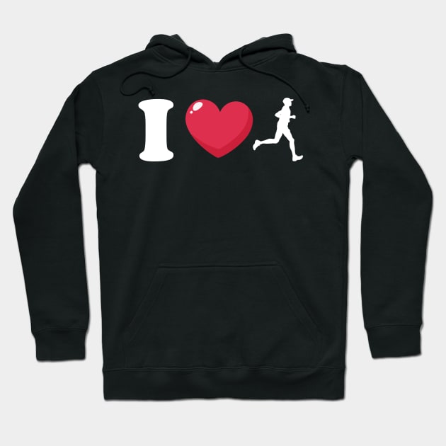 I Love Running Hoodie by thingsandthings